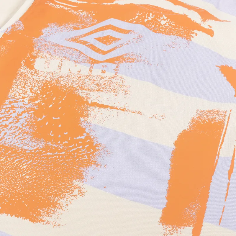Aries x Umbro Screenprinted Rugby Shirt Lilac Cream White-7