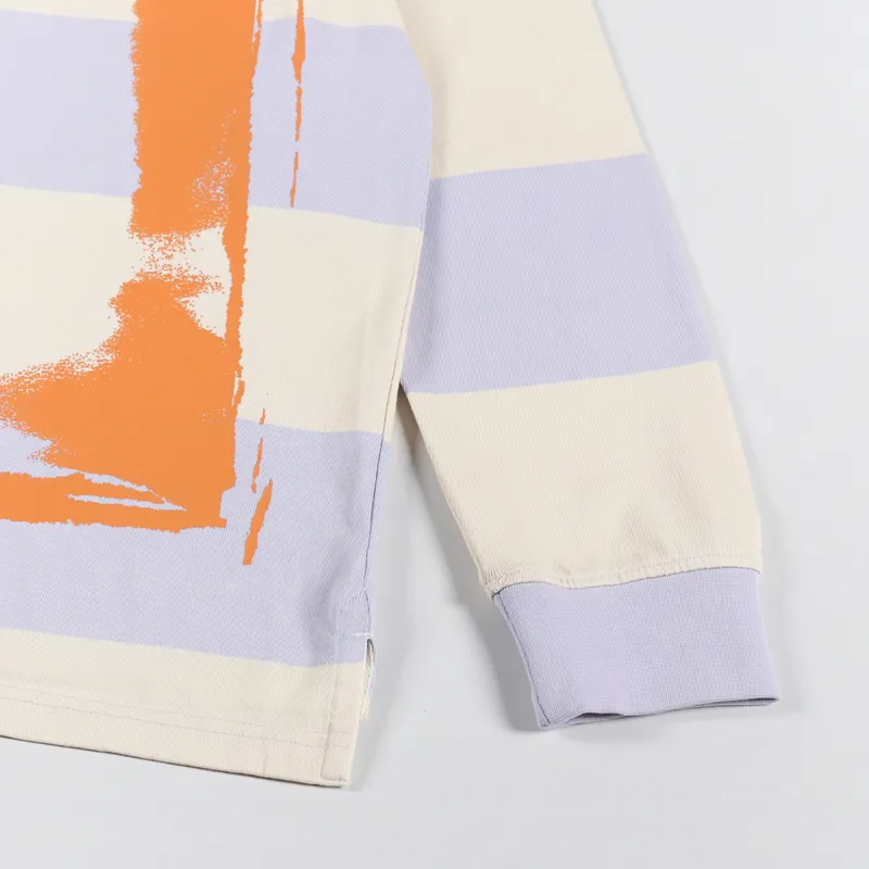 Aries x Umbro Screenprinted Rugby Shirt Lilac Cream White-8