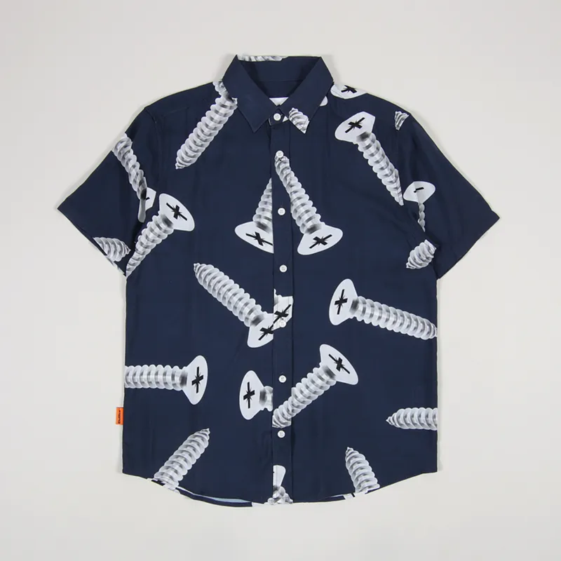 Butter Goods Screw Short Sleeve Shirt Navy
