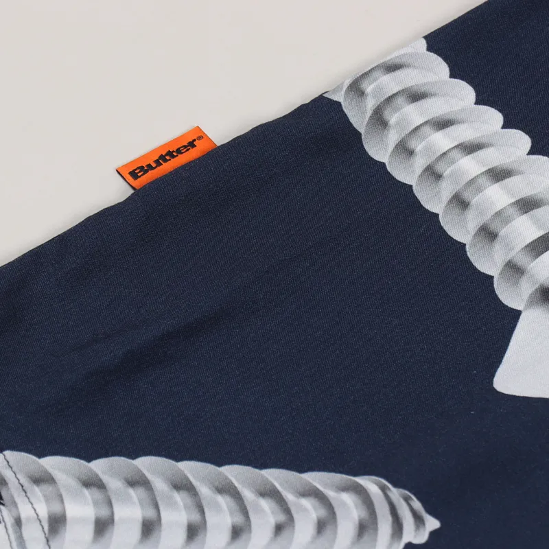 Butter Goods Screw Short Sleeve Shirt Navy-1