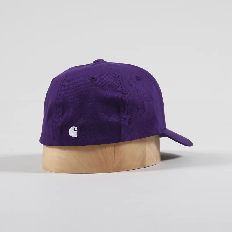 Carhartt WIP Flexfit Script Cap Royal Violet White-1