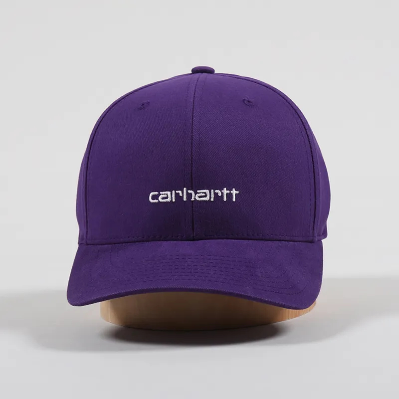 Carhartt WIP Flexfit Script Cap Royal Violet White-2