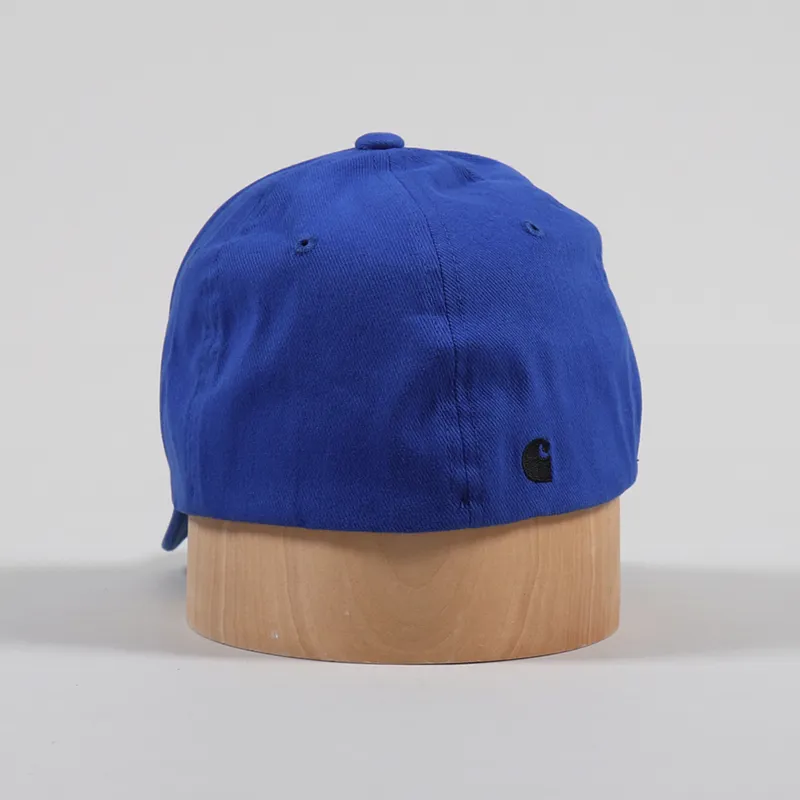 Carhartt WIP Flexfit Script Cap Thunder Blue Black-3