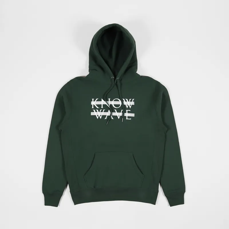 Know Wave Screenprinted Wavelength Pullover Hoodie Olive