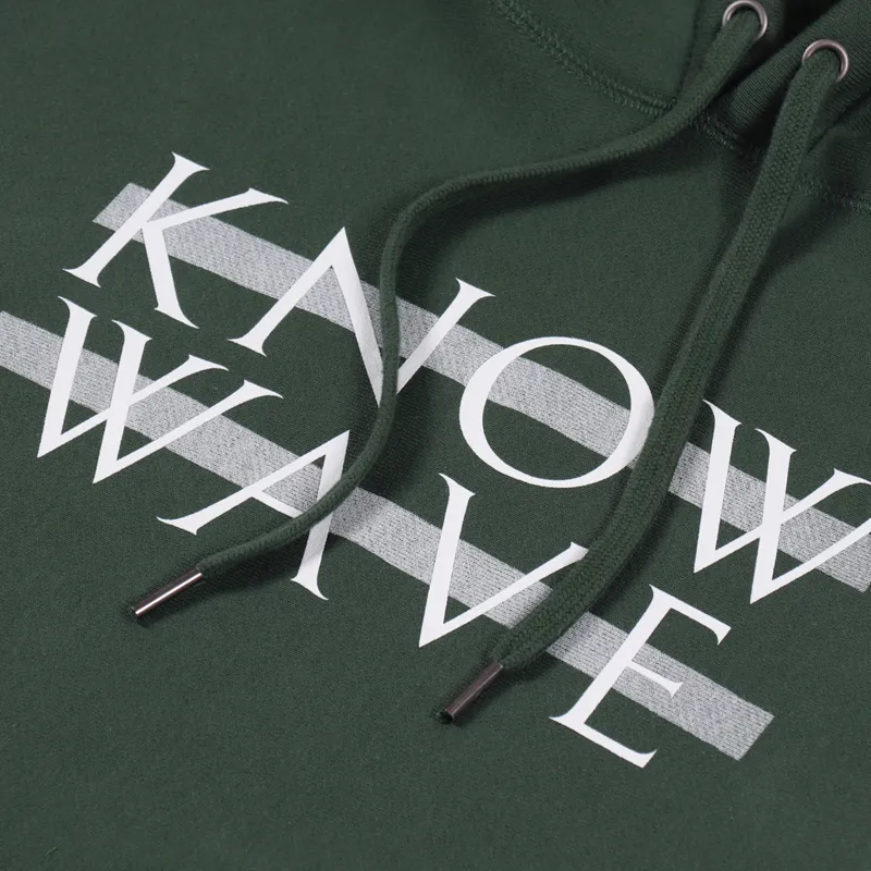 Know Wave Screenprinted Wavelength Pullover Hoodie Olive-5