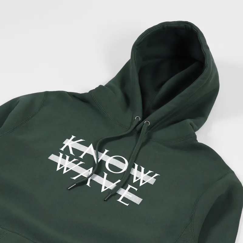 Know Wave Screenprinted Wavelength Pullover Hoodie Olive-2