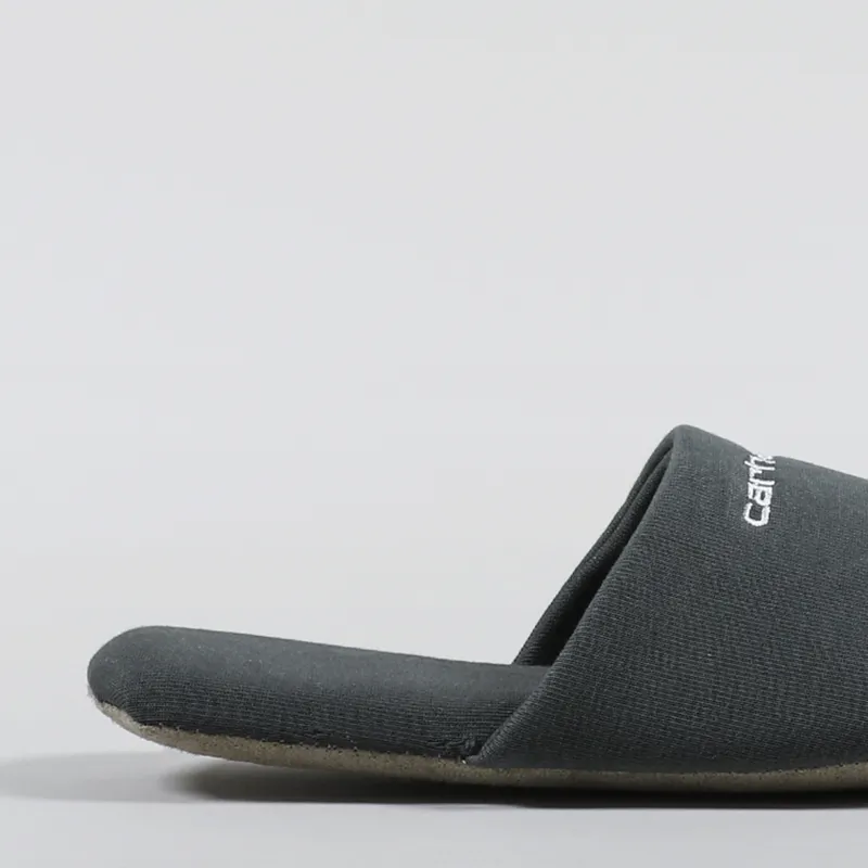 Carhartt WIP Script Embroidery Slippers Hemlock Green White-5