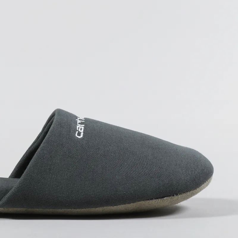 Carhartt WIP Script Embroidery Slippers Hemlock Green White-6