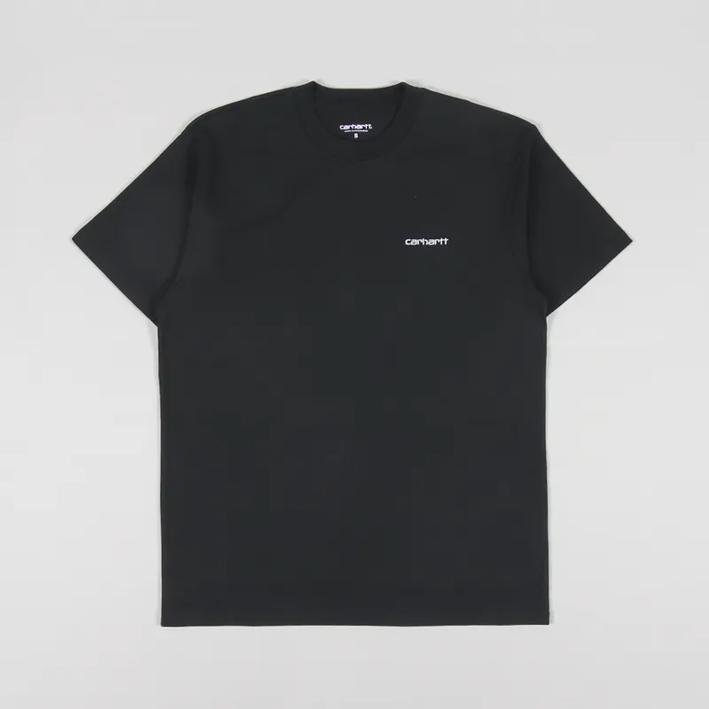 Carhartt WIP Script Embroidery T Shirt Black White