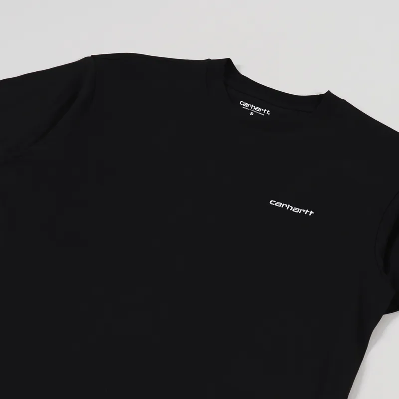 Carhartt WIP Script Embroidery T Shirt Black White-2
