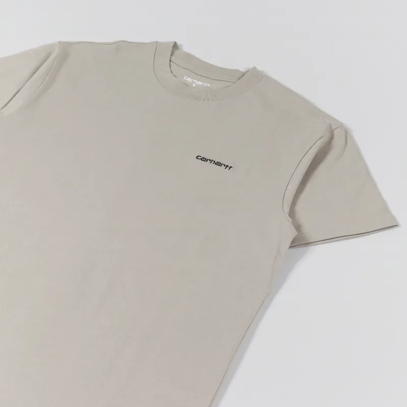 Carhartt WIP Script Embroidery T Shirt Wall Black-2