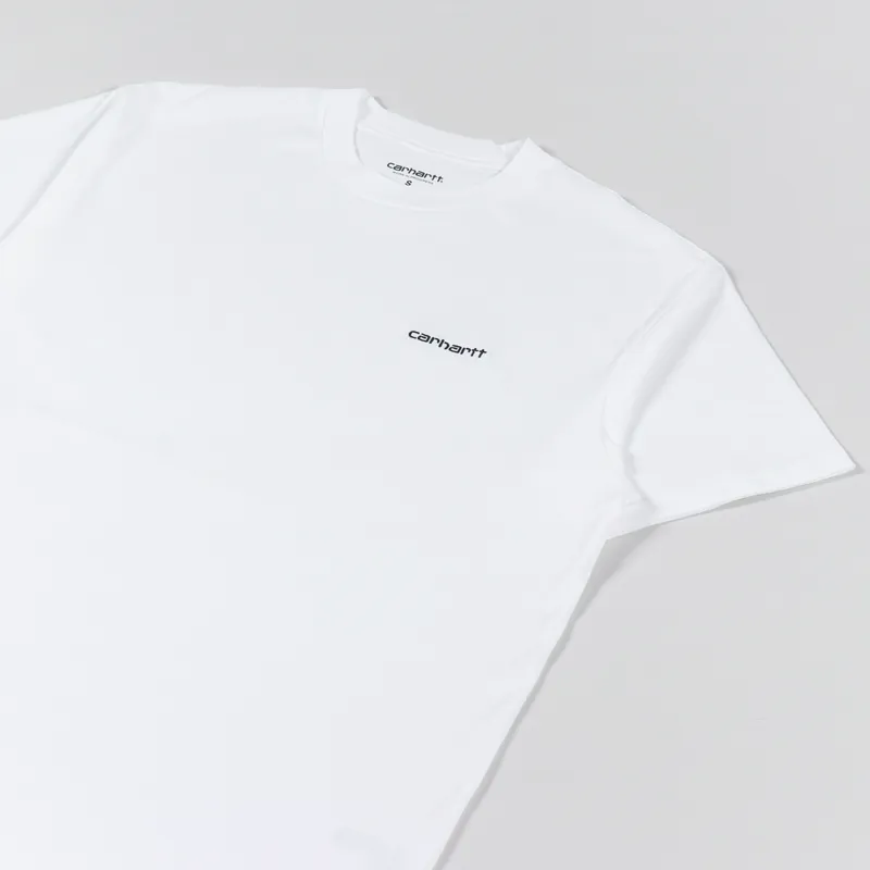 Carhartt WIP Script Embroidery T Shirt White Black-2