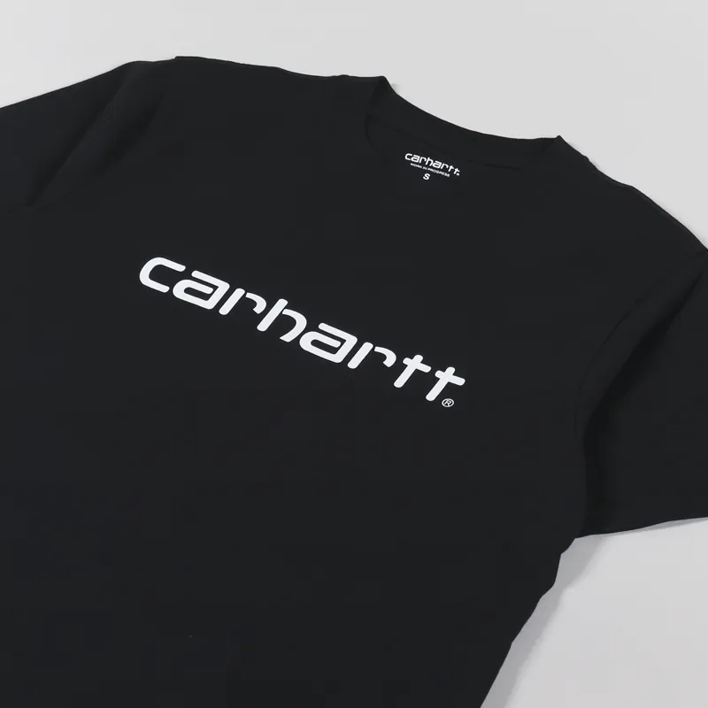 Carhartt WIP Script T Shirt Black White-2