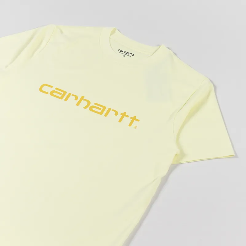 Carhartt WIP Script T Shirt Soft Yellow Popsicle-2