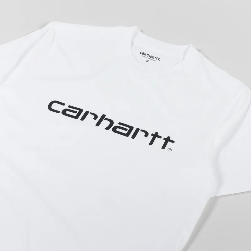 Carhartt WIP Script T Shirt White Black-2