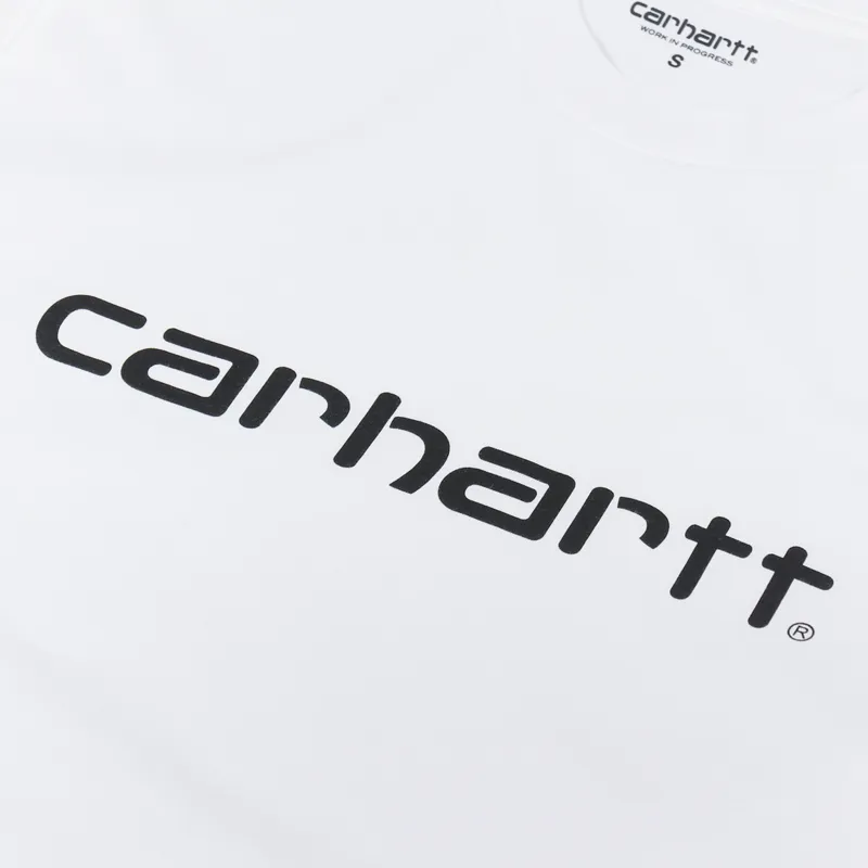 Carhartt WIP Script T Shirt White Black-1