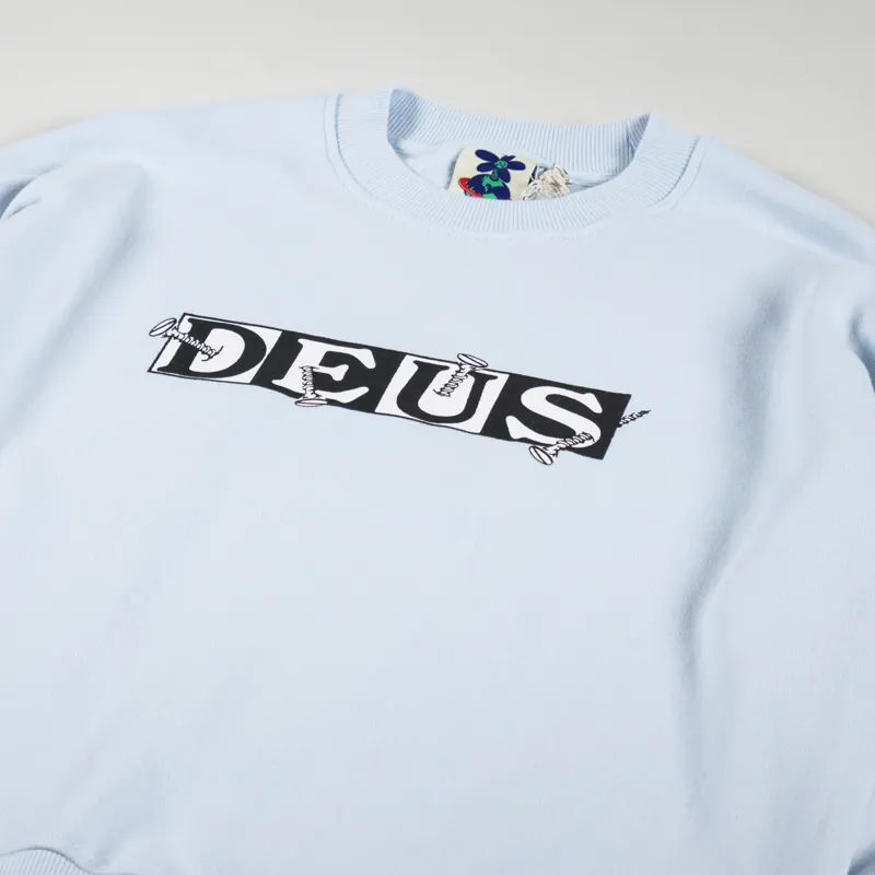 Deus Ex Machina Womens Screw Loose Crew Illusion Blue-2