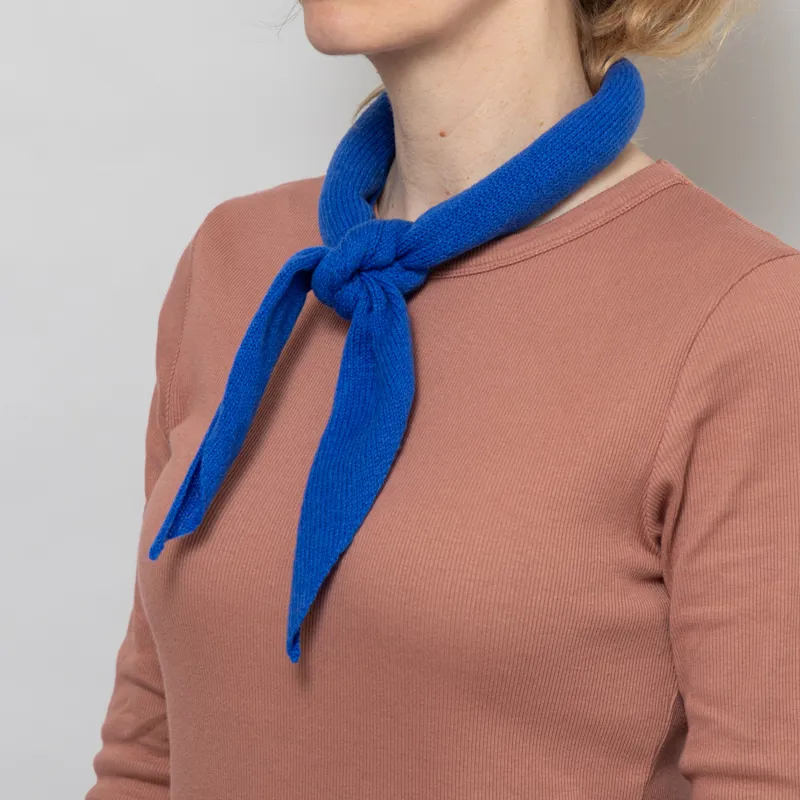 Scarlet Knitwear Womens Lambswool Neckerchief Cobalt-1