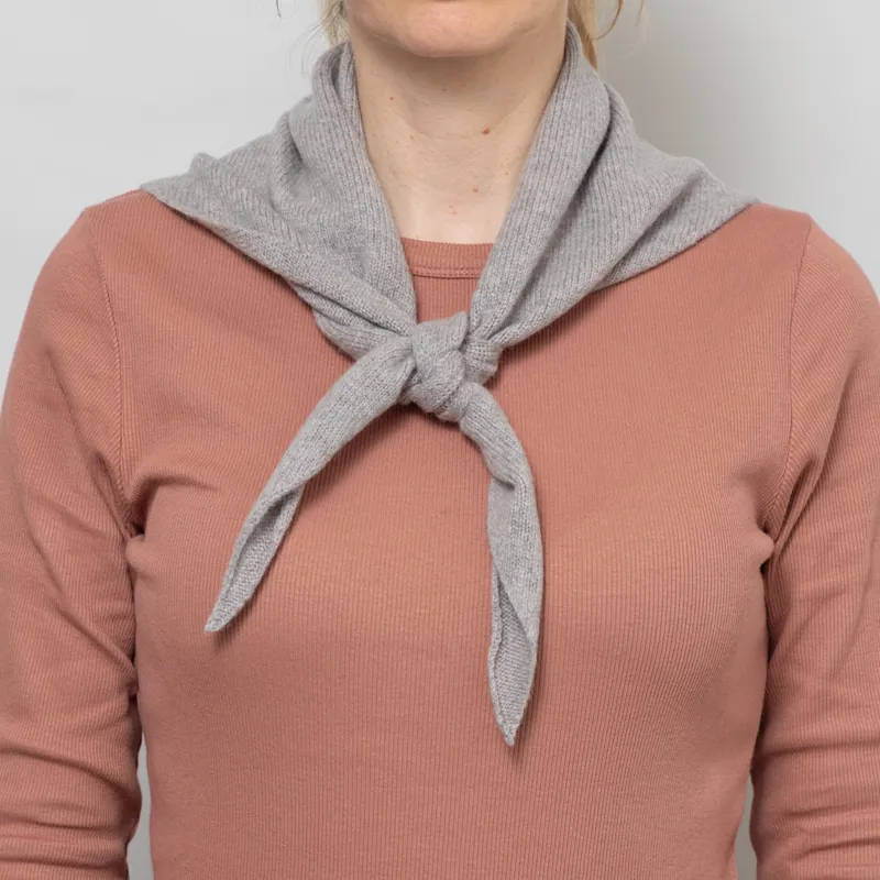 Scarlet Knitwear Womens Lambswool Neckerchief Light Brown