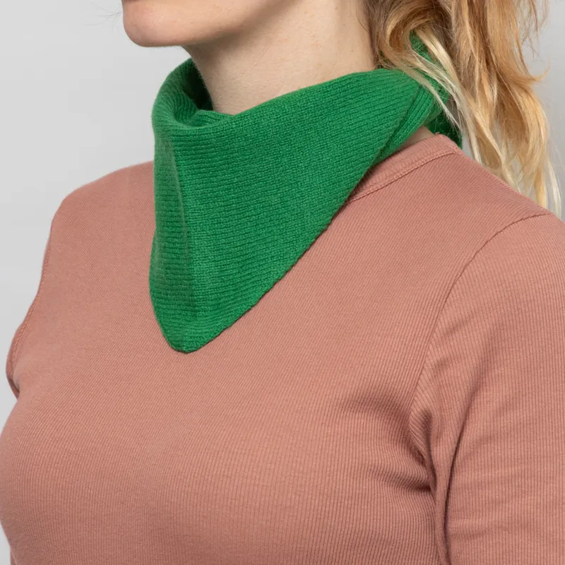 Scarlet Knitwear Womens Lambswool Neckerchief Grass Green-1