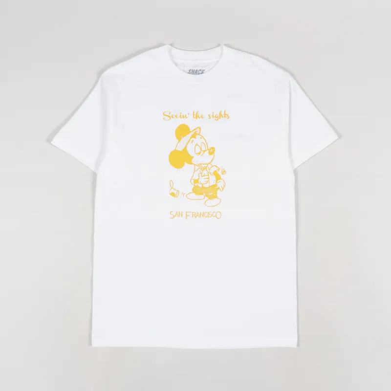 Snack Skateboards Seeing The Sights T Shirt White