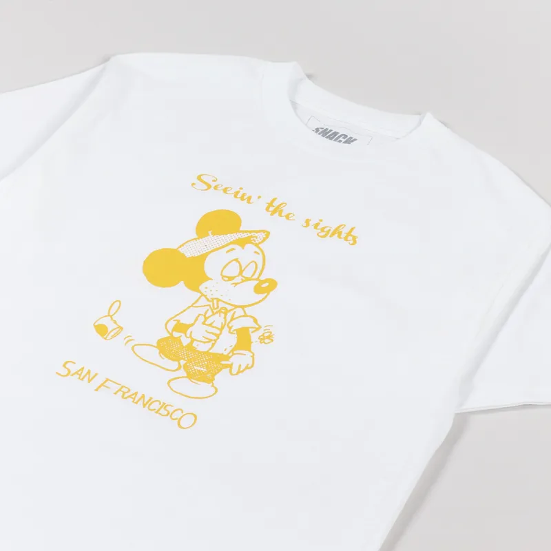 Snack Skateboards Seeing The Sights T Shirt White-2