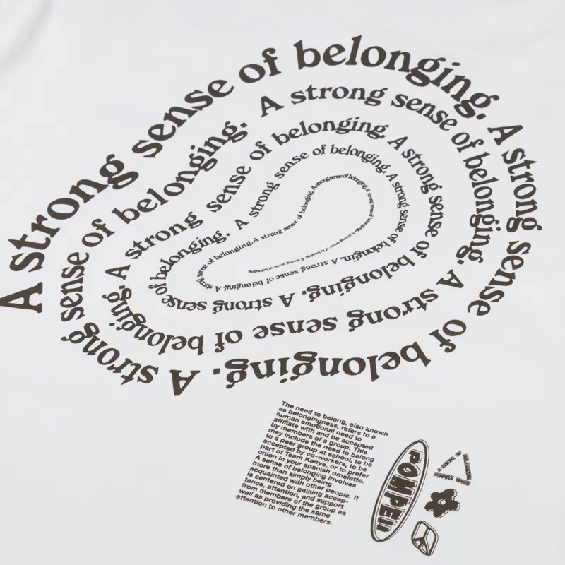 Pompeii Sense Of Belonging T Shirt White-6
