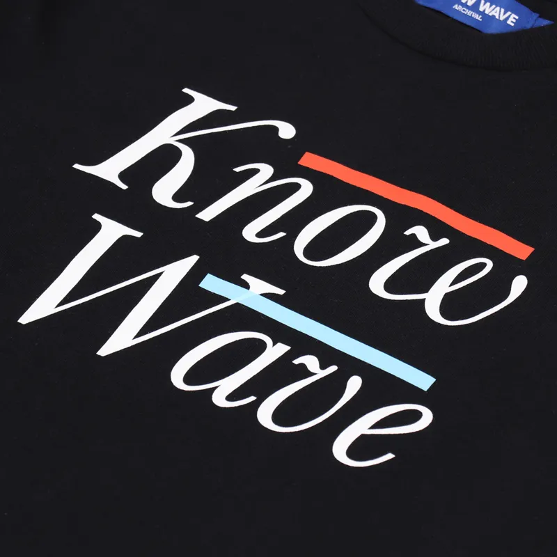 Know Wave Serif T Shirt Black-1