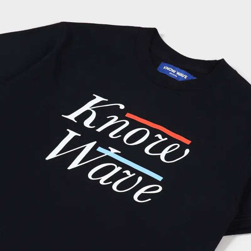 Know Wave Serif T Shirt Black-2