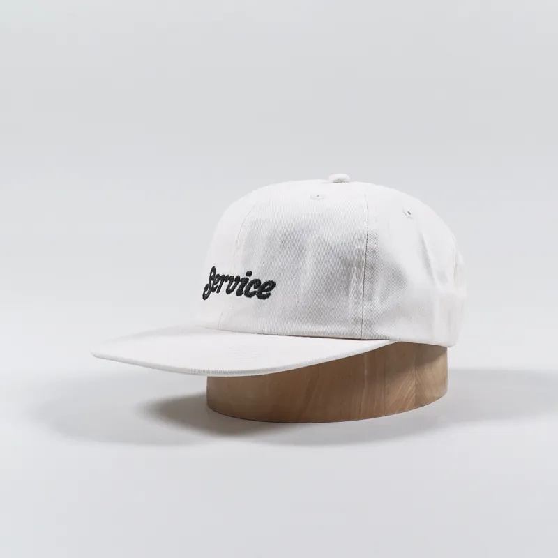 Service Works Mens Service Logo Six Panel Cap White
