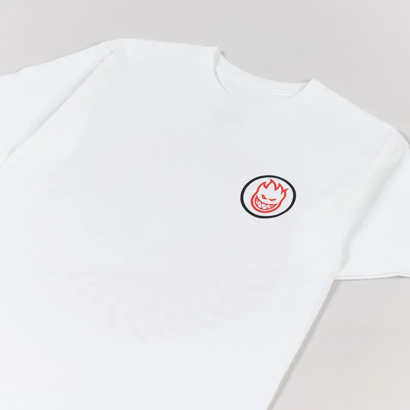 Spitfire Wheels Mens SS Classic Swirl Overlay T Shirt White