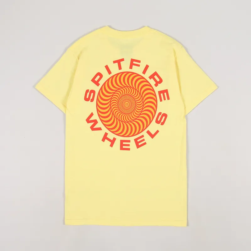 Spitfire Classic 87 Swirl T Shirt Banana Red