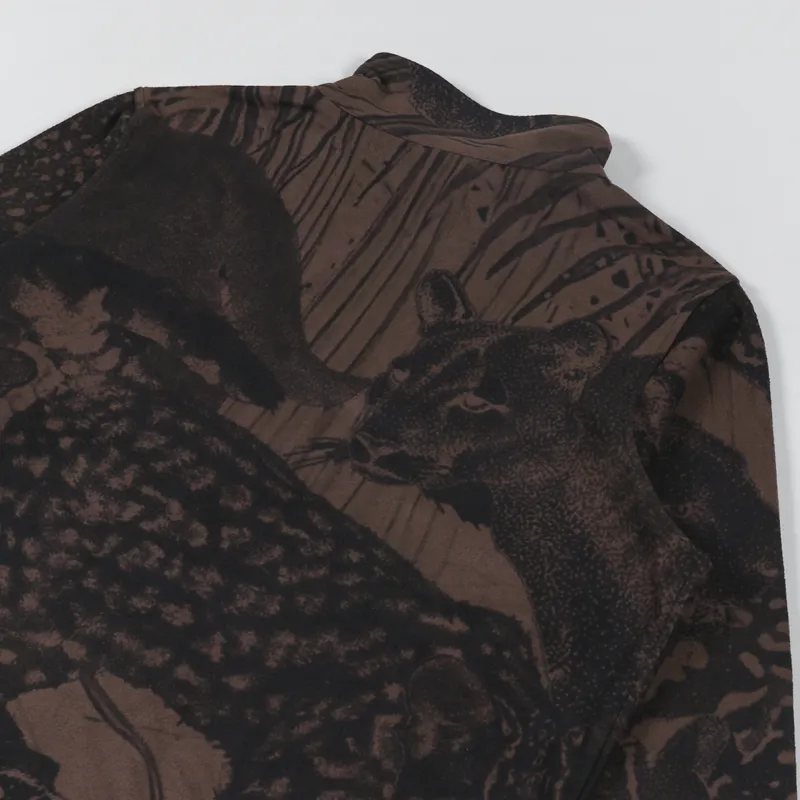 Dime MTL Mens Safari Polar Zip Fleece Sepia