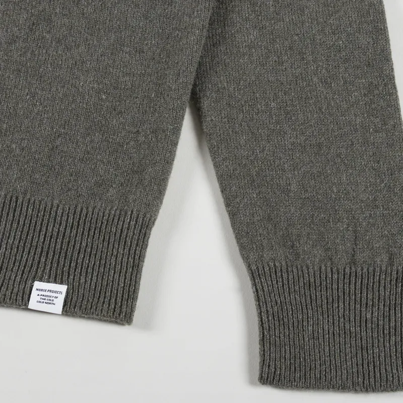 Norse Projects Sigfred Merino Lambswool Sweater Ivy Green-2