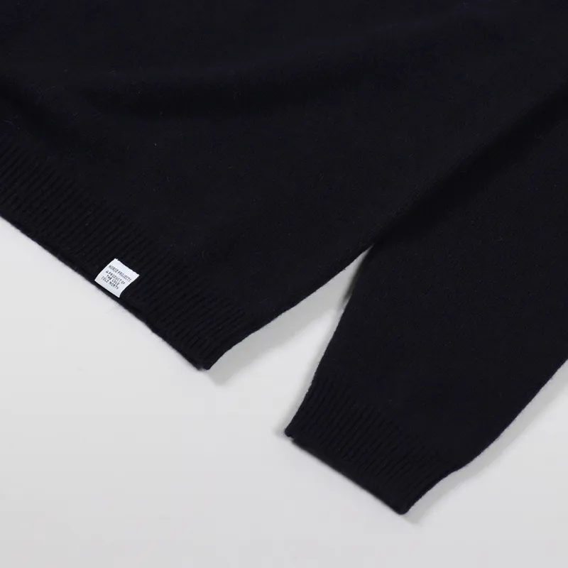 Norse Projects Sigfred Lambswool Sweater Dark Navy-3