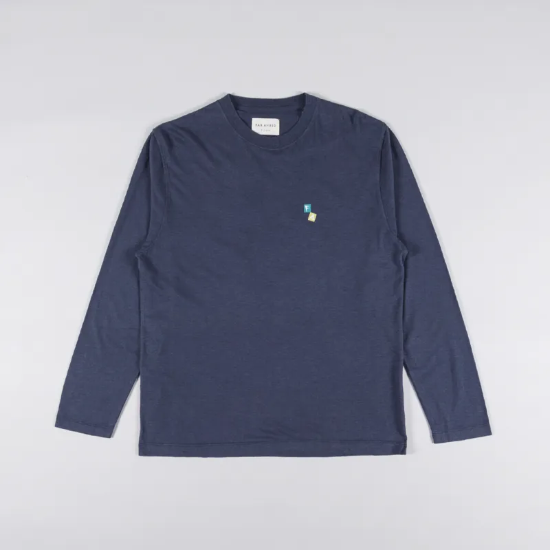 Far Afield Shapes Long Sleeve T Shirt Blue-1