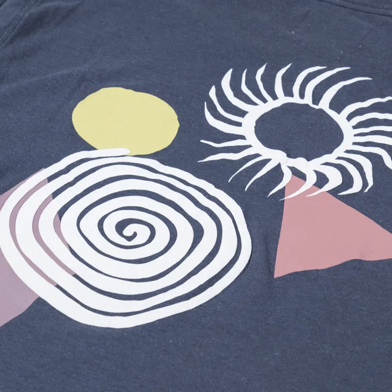 Far Afield Shapes Long Sleeve T Shirt Blue-4