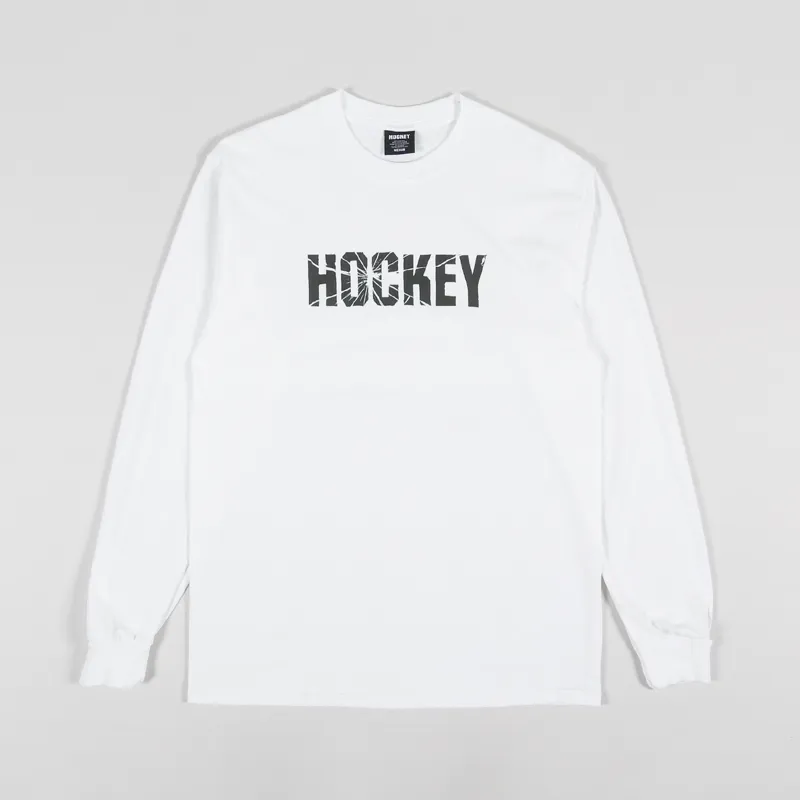 Hockey Shatter Long Sleeve T Shirt White