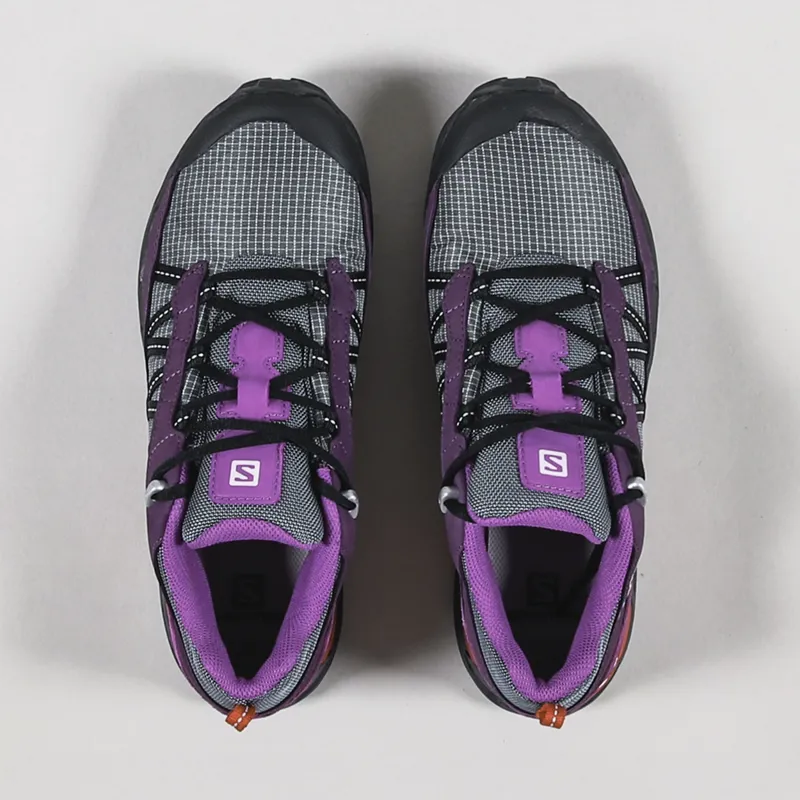 Salomon Shelter Low Leather Shoes Stormy Weather Grape Goji Berry-3