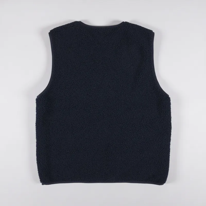 Edmmond Studios Shearling Vest Navy-2