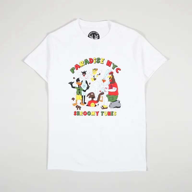 Paradise NYC Shroomy Tunes T Shirt White