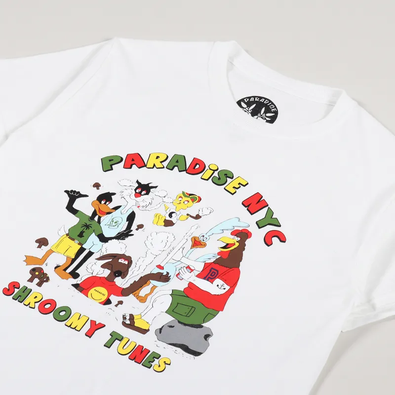 Paradise NYC Shroomy Tunes T Shirt White-1