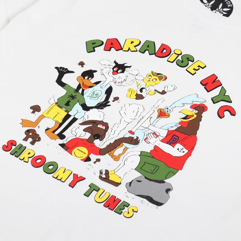 Paradise NYC Shroomy Tunes T Shirt White-2