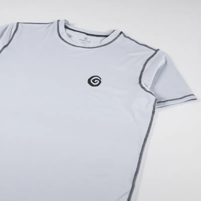 Ostrya Sidecar Pique Active T Shirt Light Grey-2