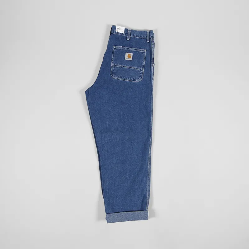 Carhartt WIP Mens Simple Pants Blue Stone Washed Denim Jeans