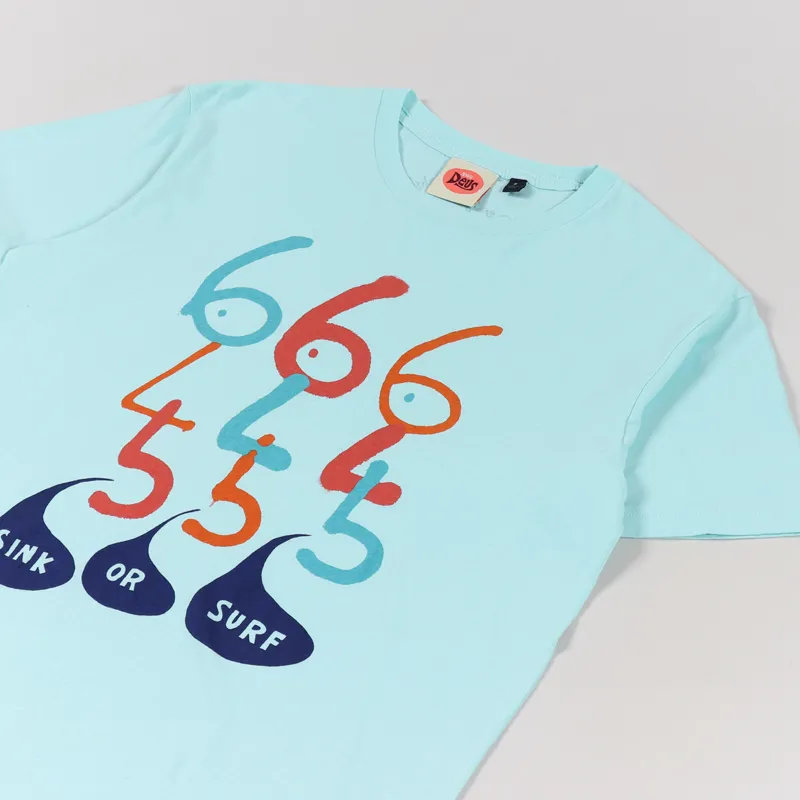 Deus Ex Machina Sink Or Swim T Shirt Pool Blue-2