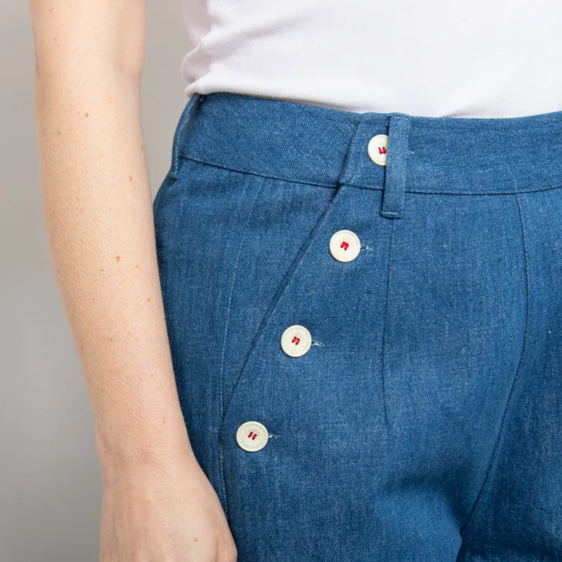 Sideline Womens Rain Jeans Indigo-6