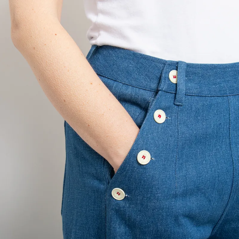 Sideline Womens Rain Jeans Indigo-7