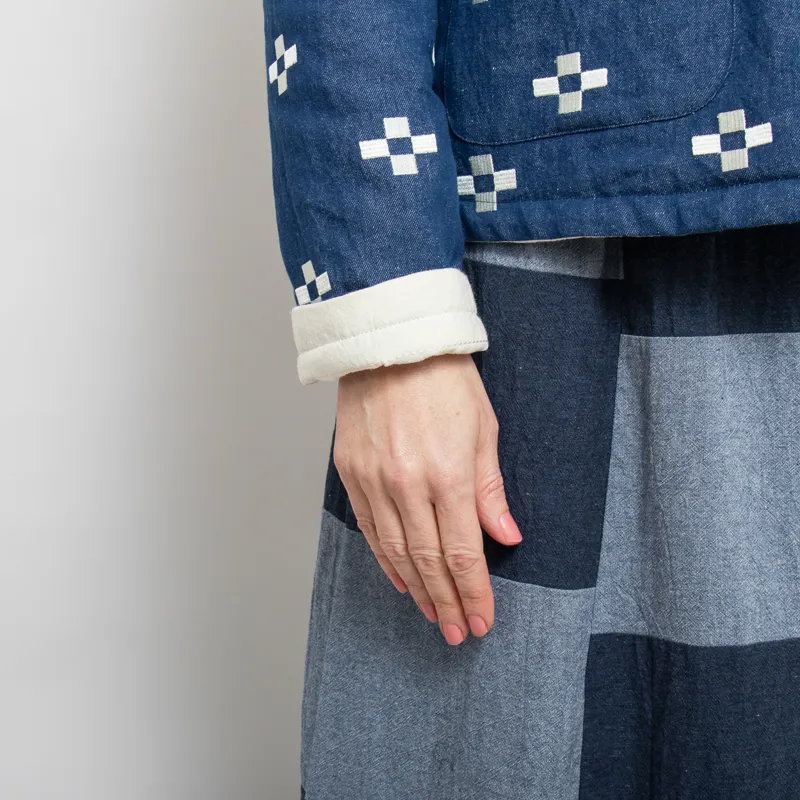 Sideline Womens Dawn Jacket Indigo Embroidered-9