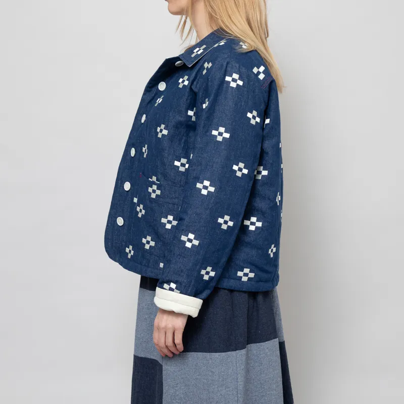 Sideline Womens Dawn Jacket Indigo Embroidered-2